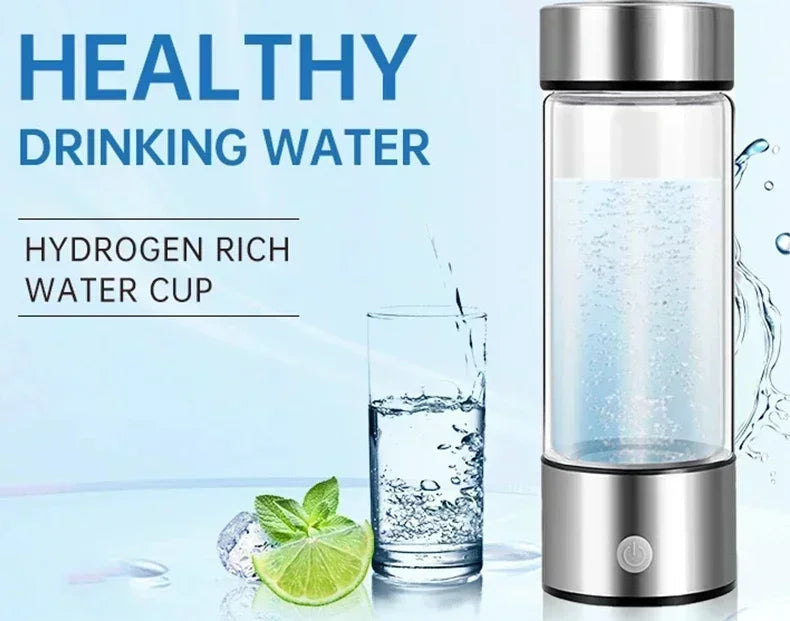 Hydrogen-Rich Water Cup Electric Hydrogen Rich Water Generator Bottle Titanium Quality Filter Portable Antioxidant Lonizer 420ml