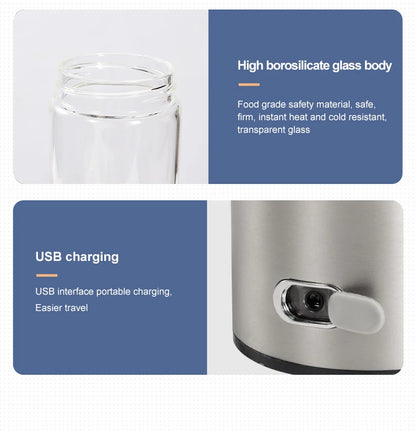 1pc 450ml Portable Hydrogen Water Generator 3 Minutes Mode High Concentration Hydrogen Water Generator