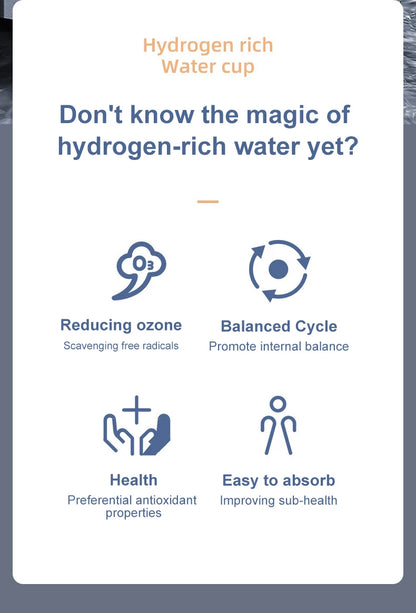 1pc 450ml Portable Hydrogen Water Generator 3 Minutes Mode High Concentration Hydrogen Water Generator